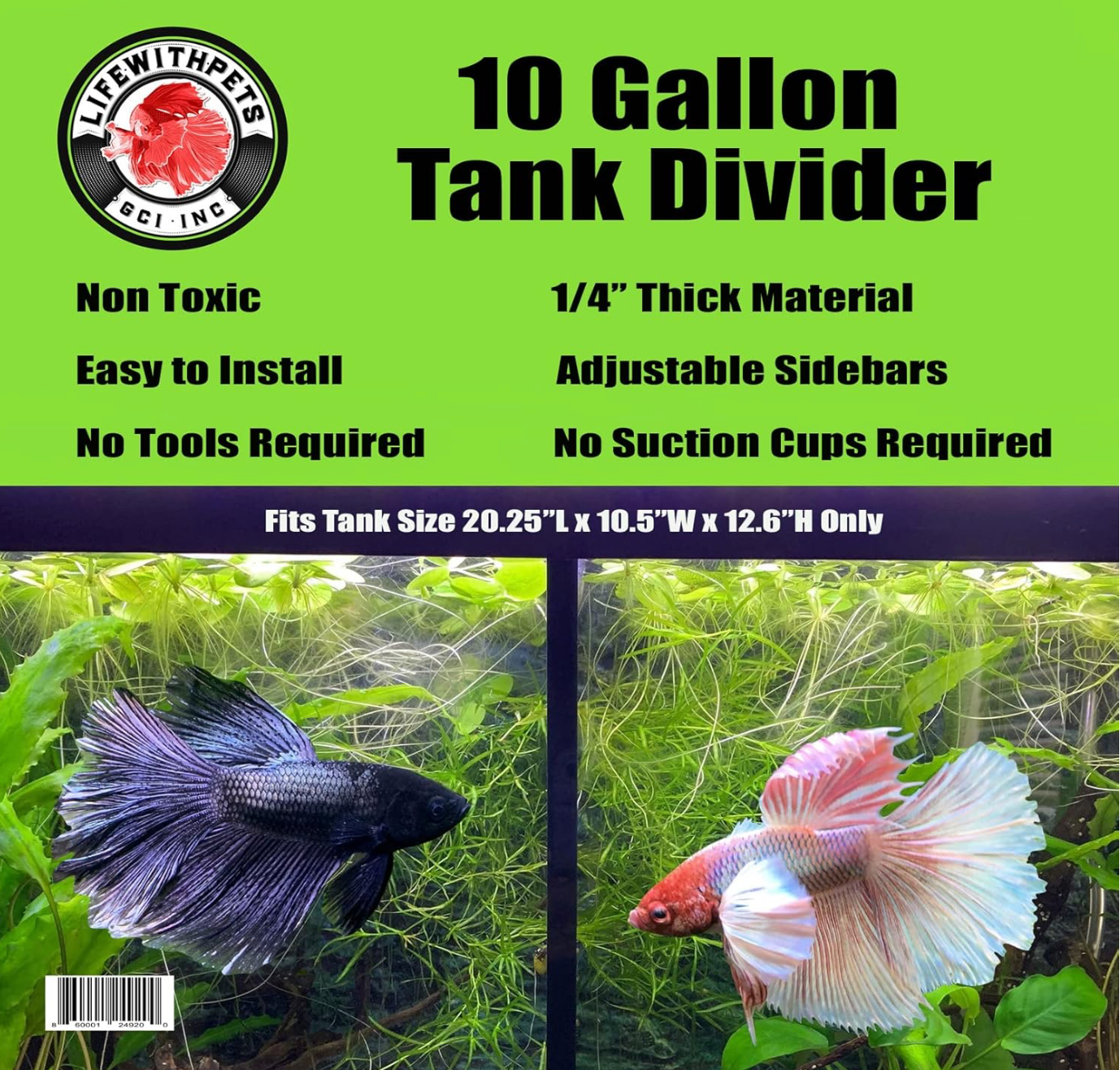 Lifewithpets 10 Gallon Fish Tank Divider