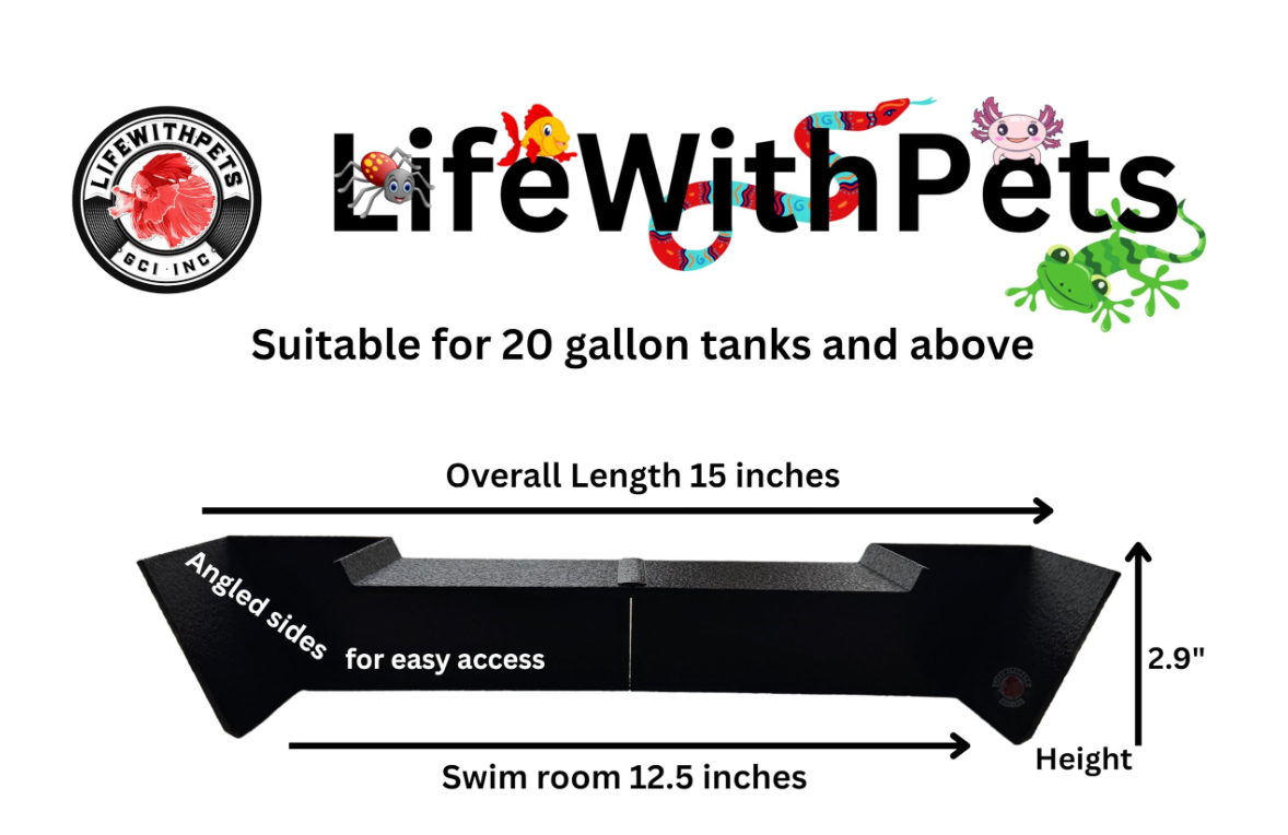 Lifewithpets  Aquarium Fish Tunnel Decoration | Cave Hide Ideal for Fish Axolotls and Small Reptiles